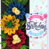 Sparkling Multicolor Quilled Birthday Card image Sparkling Multicolor Quilled Birthday Card image