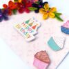 Multicolor Flowers Quilled Birthday Greeting Card image Multicolor Flowers Quilled Birthday Greeting Card image