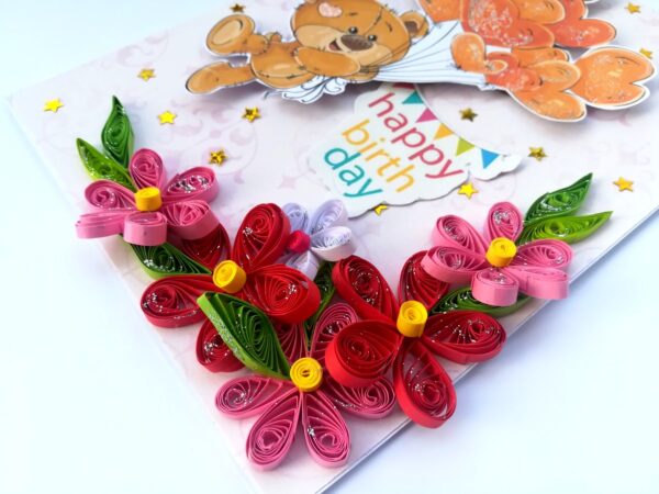 Teddy with Balloons Greeting Card - D3 image