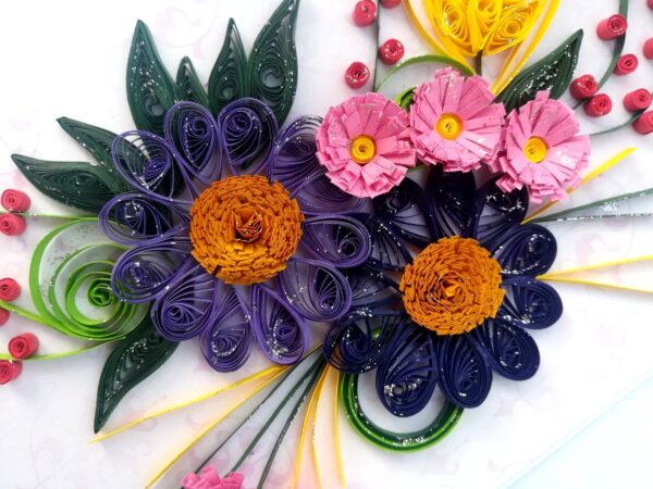 Purple Quilling Fusion Greeting Card image