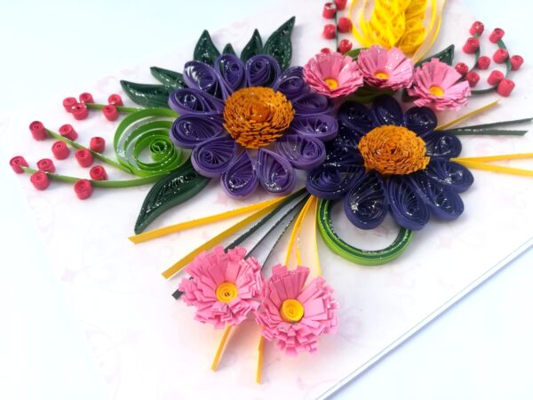 Purple Quilling Fusion Greeting Card image