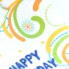 Blue Quilled Corner Flowers Birthday Greeting card -B1 image
