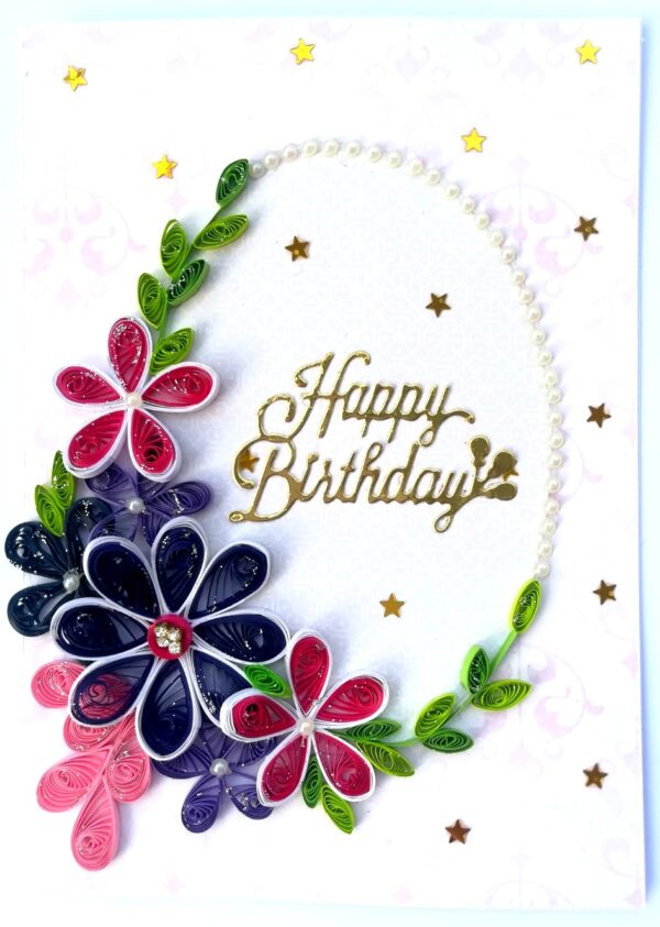 Purple Themed Birthday Quilled Greeting Card -P1 image Purple Themed Birthday Quilled Greeting Card -P1 image