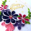Purple Themed Birthday Quilled Greeting Card -P1 image Purple Themed Birthday Quilled Greeting Card -P1 image