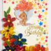 Multicolor Flowers Quilled Birthday Greeting Card -MQ1 image