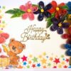 Multicolor Flowers Quilled Birthday Greeting Card - MQ2 image