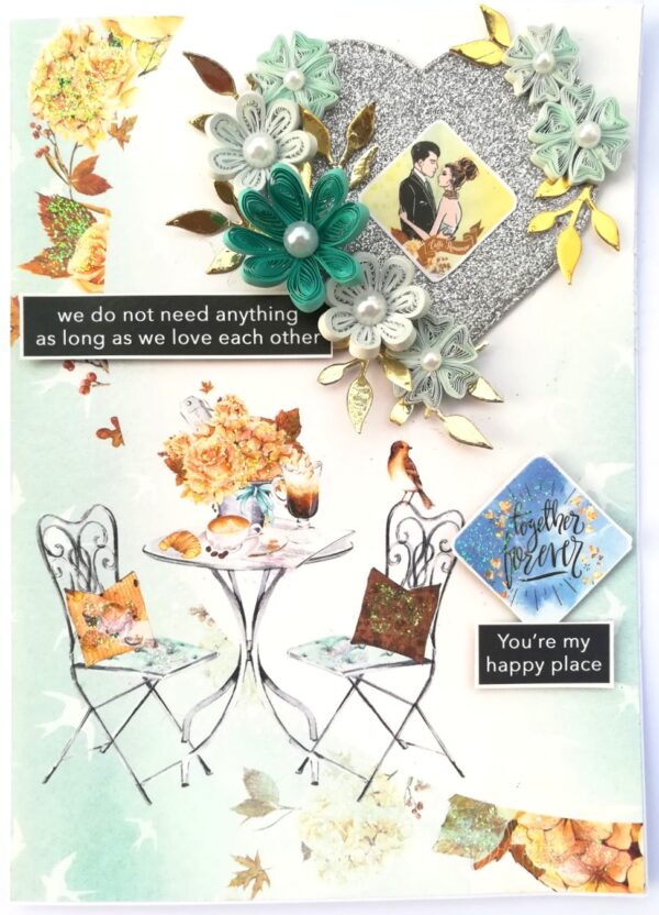 Sparkling Love Card Blue Themed image Sparkling Love Card Blue Themed image