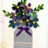 Sparkling Vase Quilled Flowers Greeting Card image