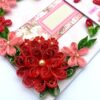 Red Quilled Mini Scrapbook Greeting Card image Red Quilled Mini Scrapbook Greeting Card image