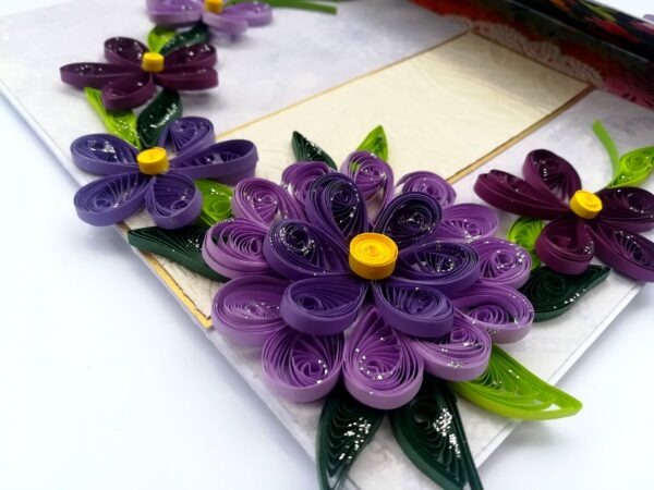 Purple Quilled Mini Scrapbook Greeting Card image