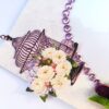 Purple Themed Photo Frame Greeting Card image
