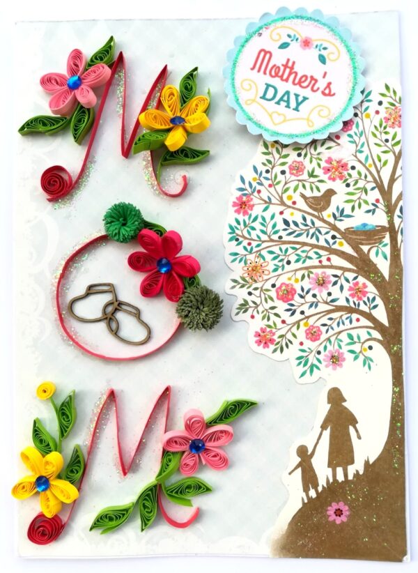 Mom Quilled Mothers Day Greeting Card image Mom Quilled Mothers Day Greeting Card image