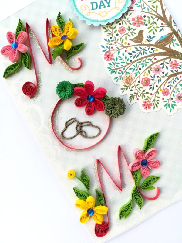 Mom Quilled Mothers Day Greeting Card image Mom Quilled Mothers Day Greeting Card image