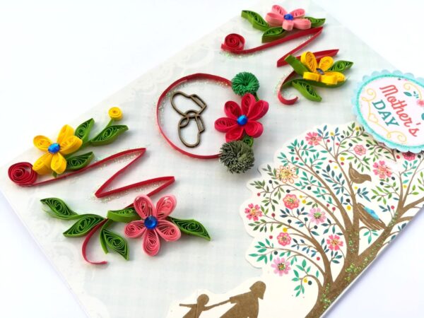 Mom Quilled Mothers Day Greeting Card image Mom Quilled Mothers Day Greeting Card image