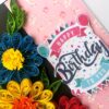 Sparkling Multicolored Quilling Birthday Card image Sparkling Multicolored Quilling Birthday Card image