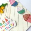 Quilled Corner Flowers Birthday Greeting card - BIR4 image