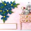 Sparkling Blue Quilled Greeting Card image