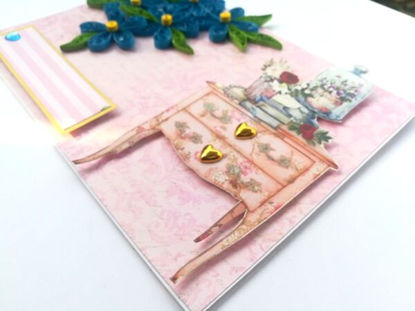 Sparkling Blue Quilled Greeting Card image