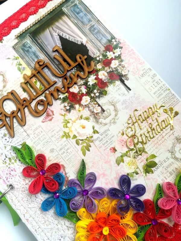 Beautiful Moments Birthday Handmade Scrapbook Gift image