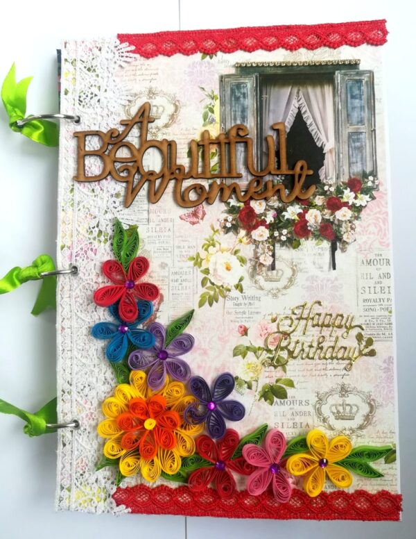 Beautiful Moments Birthday Handmade Scrapbook Gift image