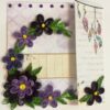 Purple Themed Flowers Mini Scrapbook Greeting Card image Purple Themed Flowers Mini Scrapbook Greeting Card image