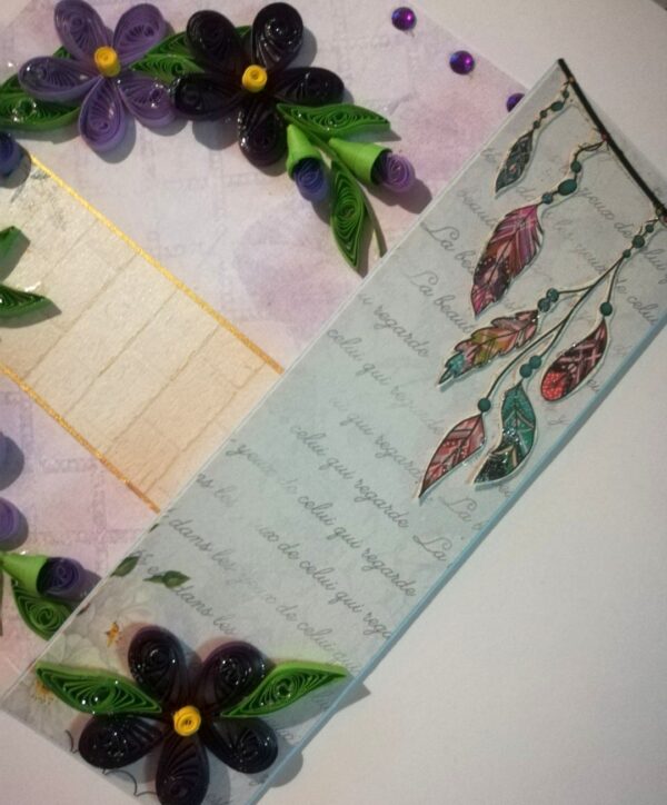Purple Themed Flowers Mini Scrapbook Greeting Card image Purple Themed Flowers Mini Scrapbook Greeting Card image
