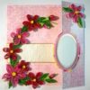Red Themed Flowers Mini Scrapbook Greeting Card image