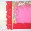 Red Themed Flowers Mini Scrapbook Greeting Card image