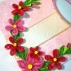 Red Themed Flowers Mini Scrapbook Greeting Card image