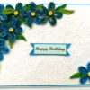 Blue Corner Quilled Birthday Greeting card image