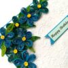 Blue Corner Quilled Birthday Greeting card image
