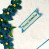 Blue Corner Quilled Birthday Greeting card image