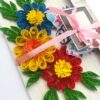 Happy Birthday Quilled Flowers Mini scrapbook card image