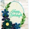Blue Themed Birthday Quilled Greeting Card - B1 image