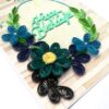 Blue Themed Birthday Quilled Greeting Card - B1 image