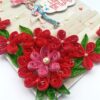 Quilled Red Flowers Corner Couple Card - D1 image