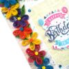 Multicolor Quilled Flowers Birthday Greeting Card image