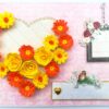 Sparkling Yellow Quilled Heart Flowers Greeting Card - HRTY1 image Sparkling Yellow Quilled Heart Flowers Greeting Card - HRTY1 image