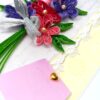 Sparkling Pink Theme Bouquet Greeting Card image