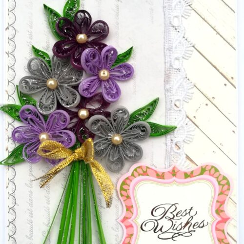 Sparkling Purple Flowers Bouquet image
