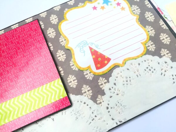 Sparkling Multicolor Birthday Mini Scrapbook Gift image