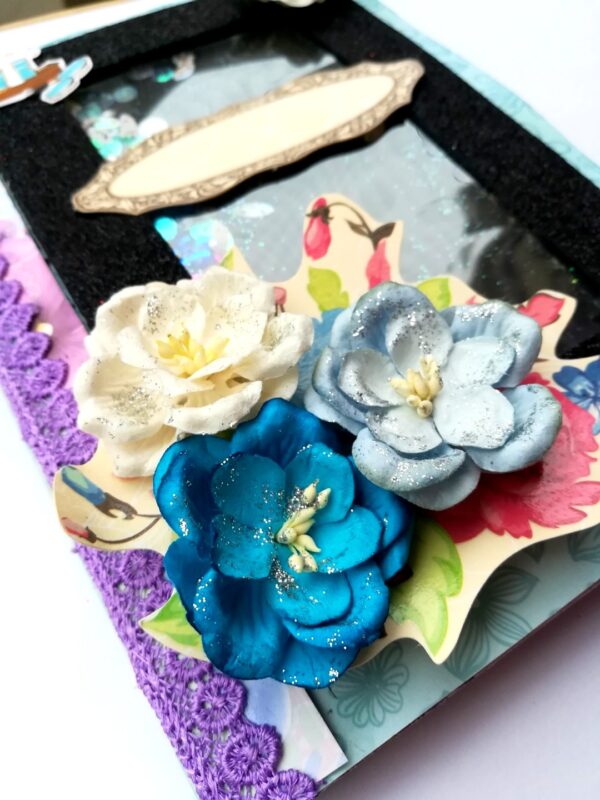 Purple Themed Shaker Mini Scrapbook Gift image