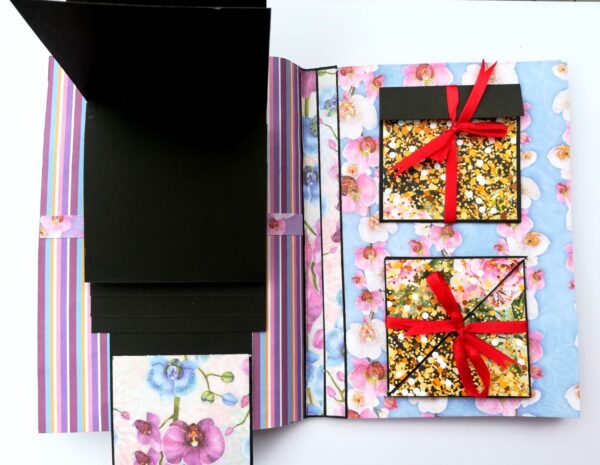 Purple Themed Shaker Mini Scrapbook Gift image