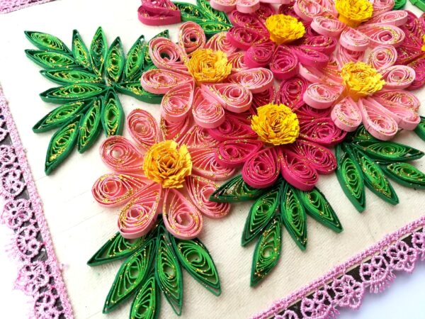 Sparkling Quilled Floral Blast Greeting Card image