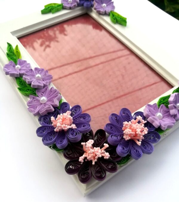 Purple Themed Quilled Photo Frame image