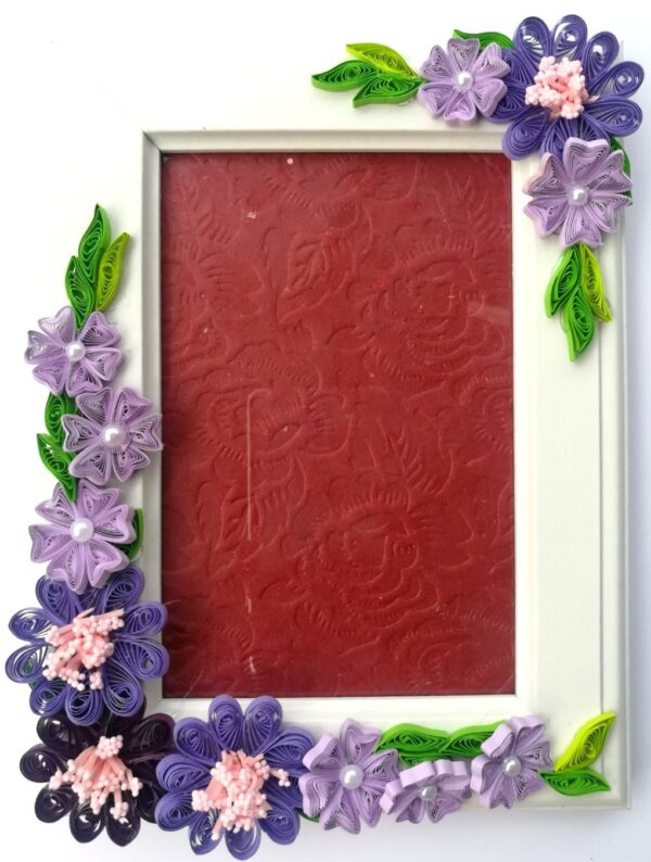 Purple Themed Quilled Photo Frame image