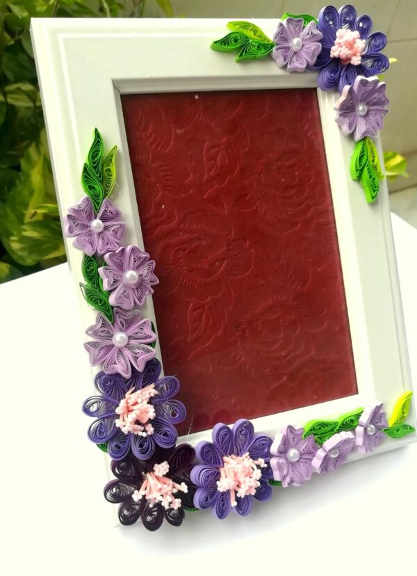 Purple Themed Quilled Photo Frame image