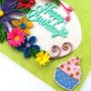Green Quilled Themed Flowers Birthday Greeting card image Green Quilled Themed Flowers Birthday Greeting card image