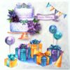 Blue & Purple Themed Sparkling Birthday Card image