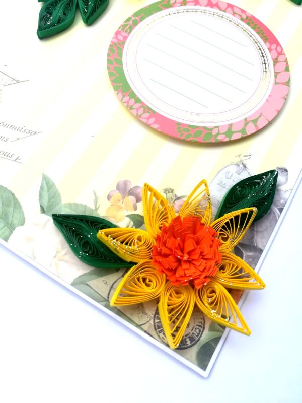Exotic Sunshine Quilled Flowers Greeting Card image